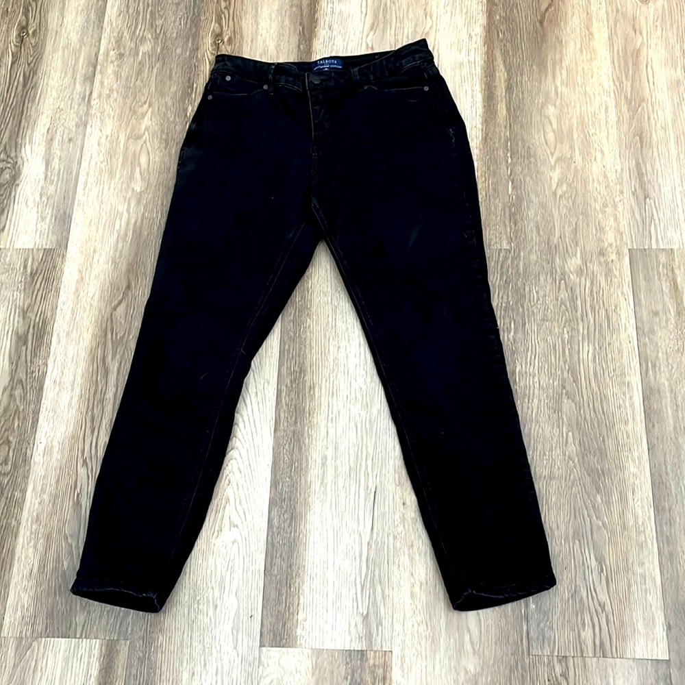 Talbots size 10 curvy black jeans